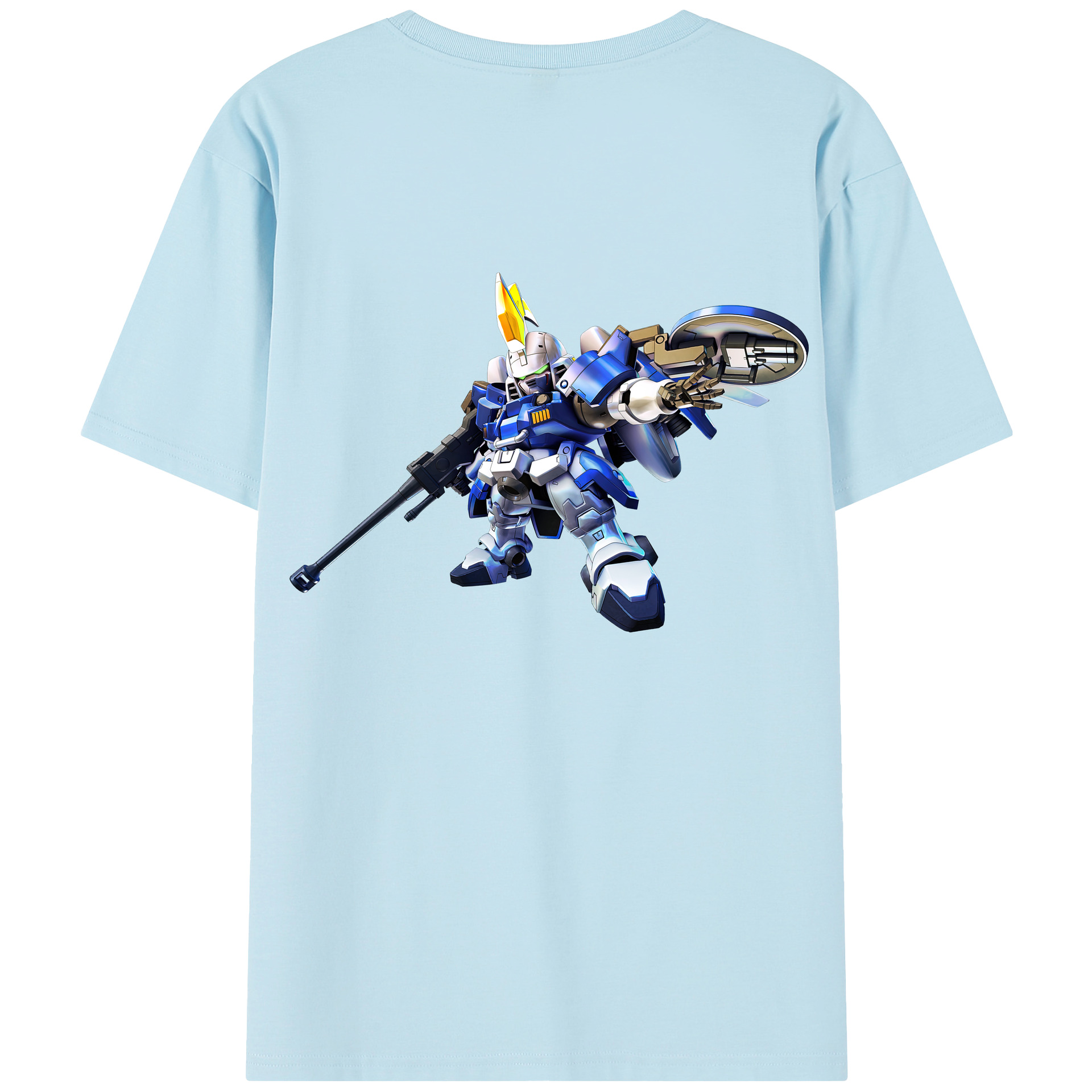 （画像用） 機動戦士ガンダム Mobile Suit Gundam 綿100％半袖Tシャツ（背面プリント）